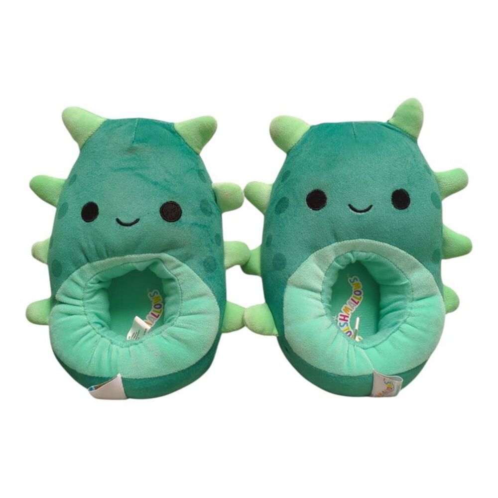 Squishmallows Unisex Youth Slip On Soft Plush Velour Slippers - Sea Cucumber